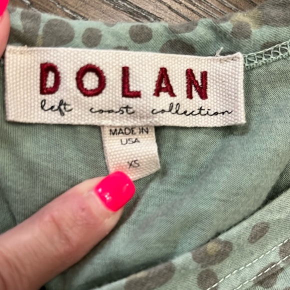 Anthropologie Dolan green leopard print fold over wrap back tank top Size XS - Picture 14 of 17